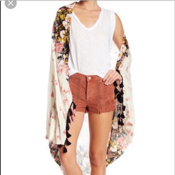 Free people floral Kimono cover up & wrap - Picture 15 of 16